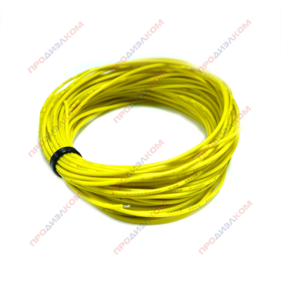 Провод силиконовый 28AWG (0,08 мм кв.) желтый 10 м