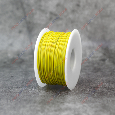 Провод силиконовый 30AWG 0,05 мм кв катушка 100 м (желтый)