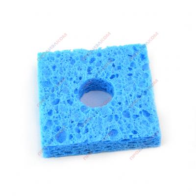 Губка для чистки жало 60 х 60 х 15 мм голубая