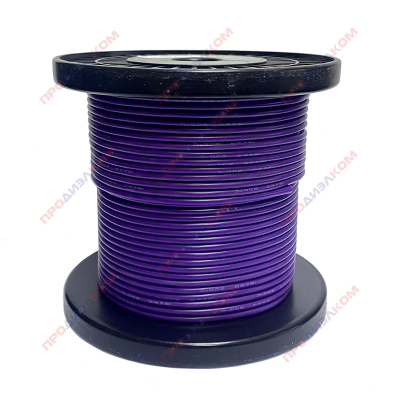 Провод гибкий медный луженый AWG 16 (1,5 мм кв) фиолетовый 50 м