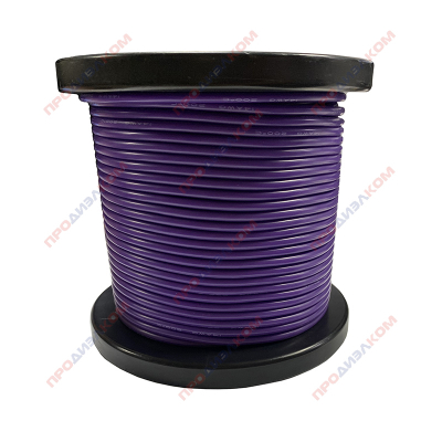 Провод гибкий медный луженый AWG 12 (4,0 мм кв.) фиолетовый 50 м