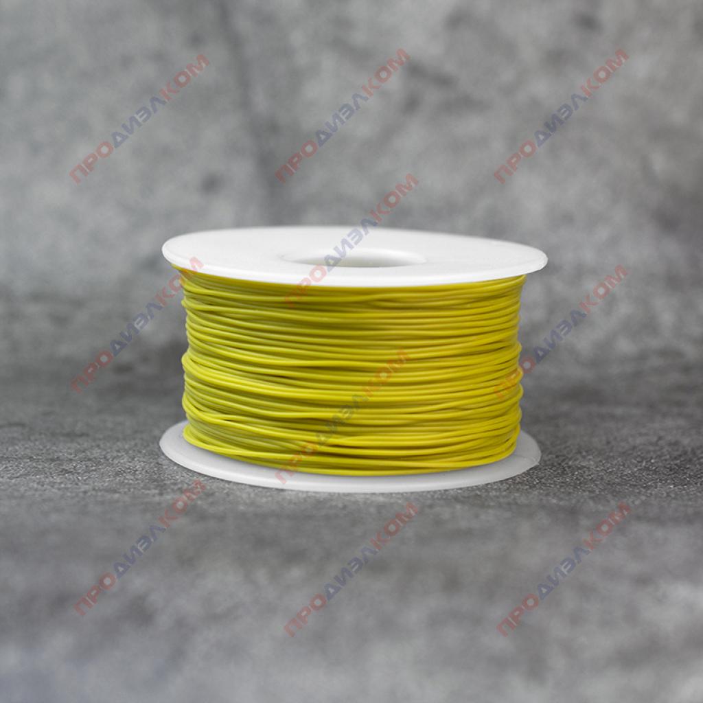 Провод силиконовый 30AWG 0,05 мм кв катушка 100 м (желтый)