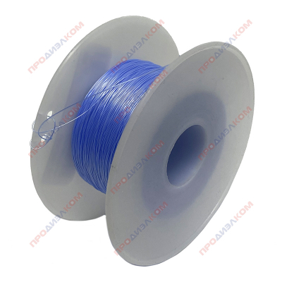 Миниатюрный провод многожильный в тефлоновой изоляции  7 х 0,05 мм (голубой) 1 метр