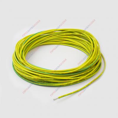 Провод силиконовый 24AWG 0,2 мм кв 10 м ( желто-зеленый)