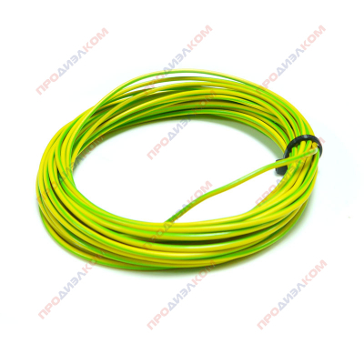 Монтажный провод НВ-4 0,5 мм кв.( желто-зеленый ) 10 м