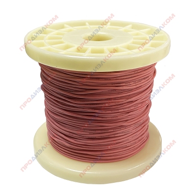 Провод гибкий силиконовый AWG 26 (0,12 мм2) розовый 100 м