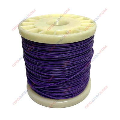 Провод гибкий медный луженый AWG 24 (0,2 мм2) фиолетовый 100 м
