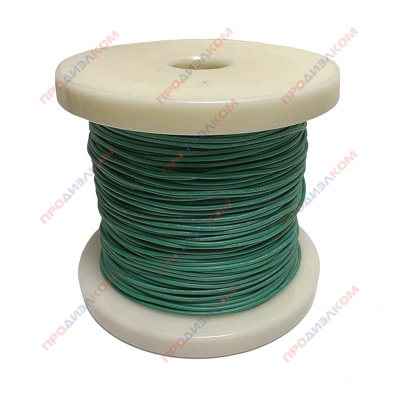 Провод гибкий силиконовый AWG 26 (0,12 мм кв) зеленый 100 м