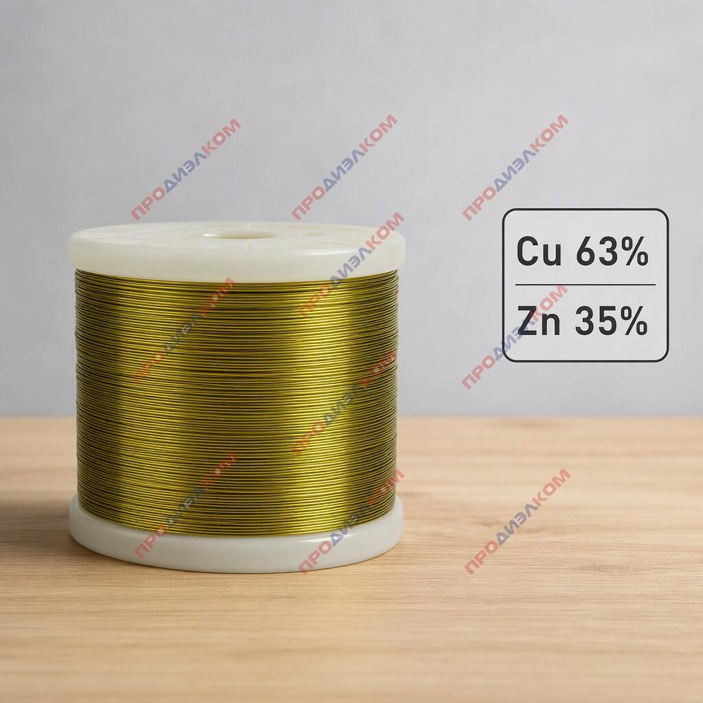 Латунь проволока Л63м 0,3 мм 1кг ( 1660м)