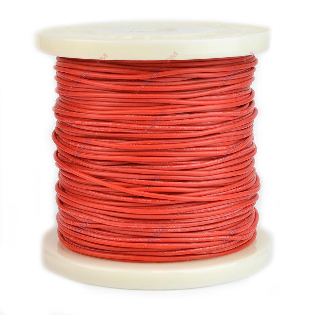 Провод силиконовый 17AWG 1,0 мм кв 100 м (красный)