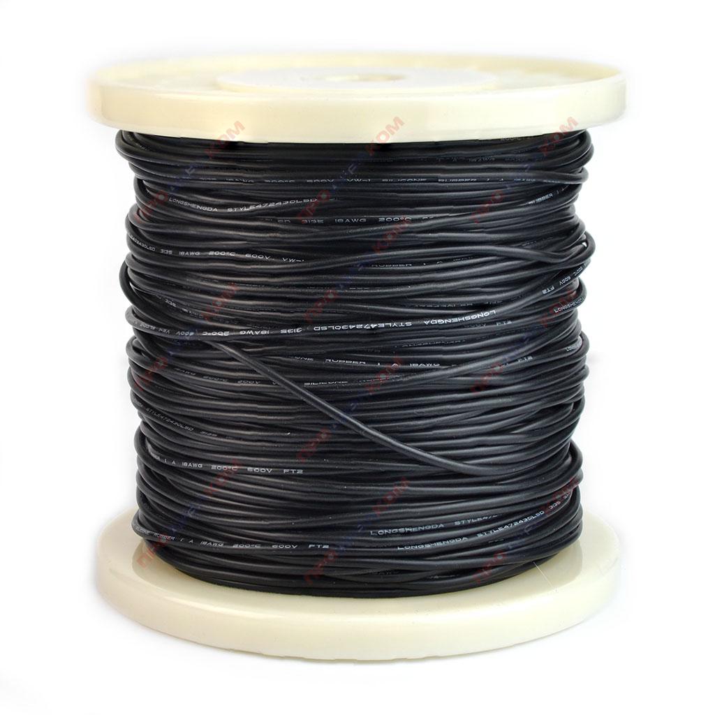Провод силиконовый 17AWG 1,0 мм кв 50 м (черный)
