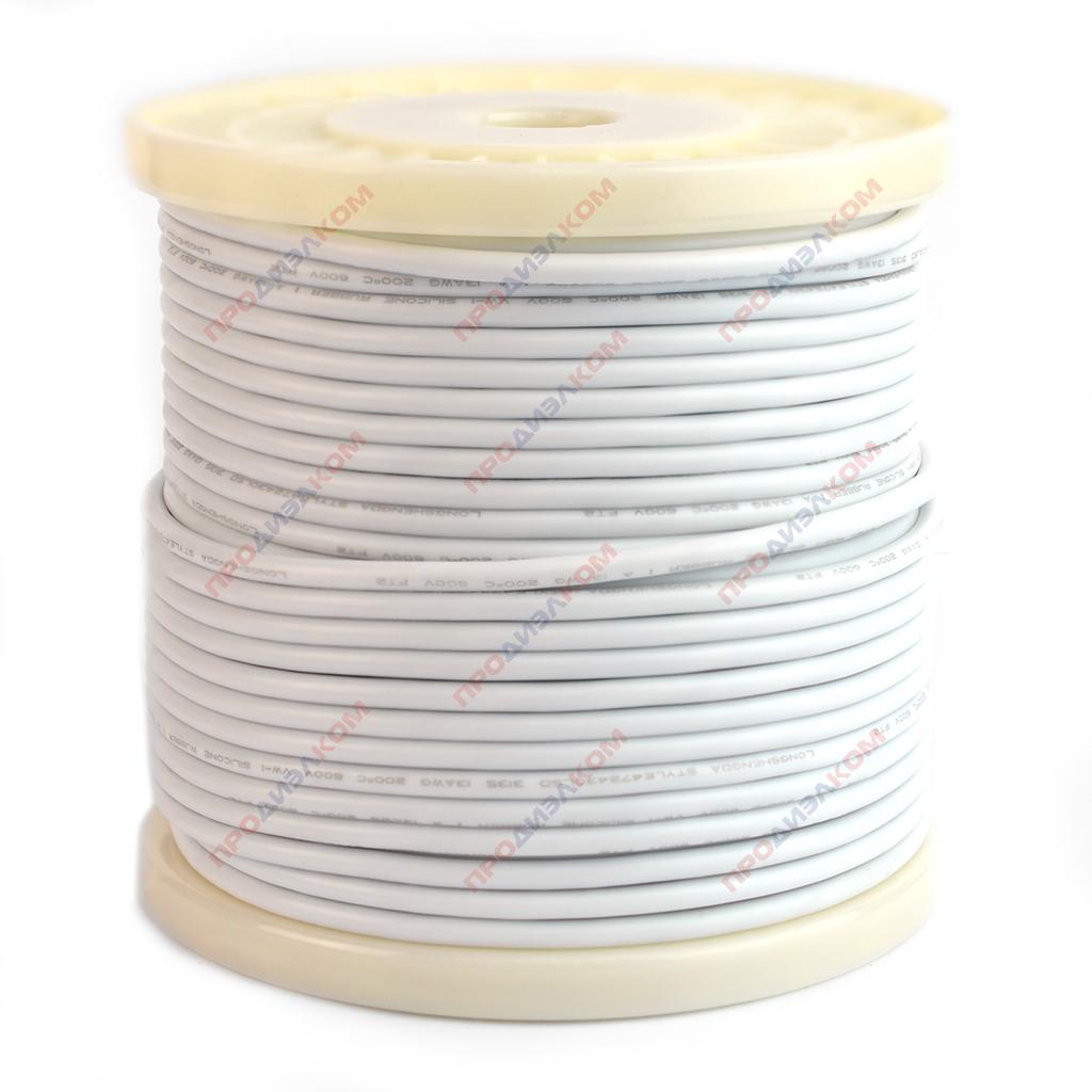 Провод силиконовый 12AWG 4 мм кв. 100 м (белый)