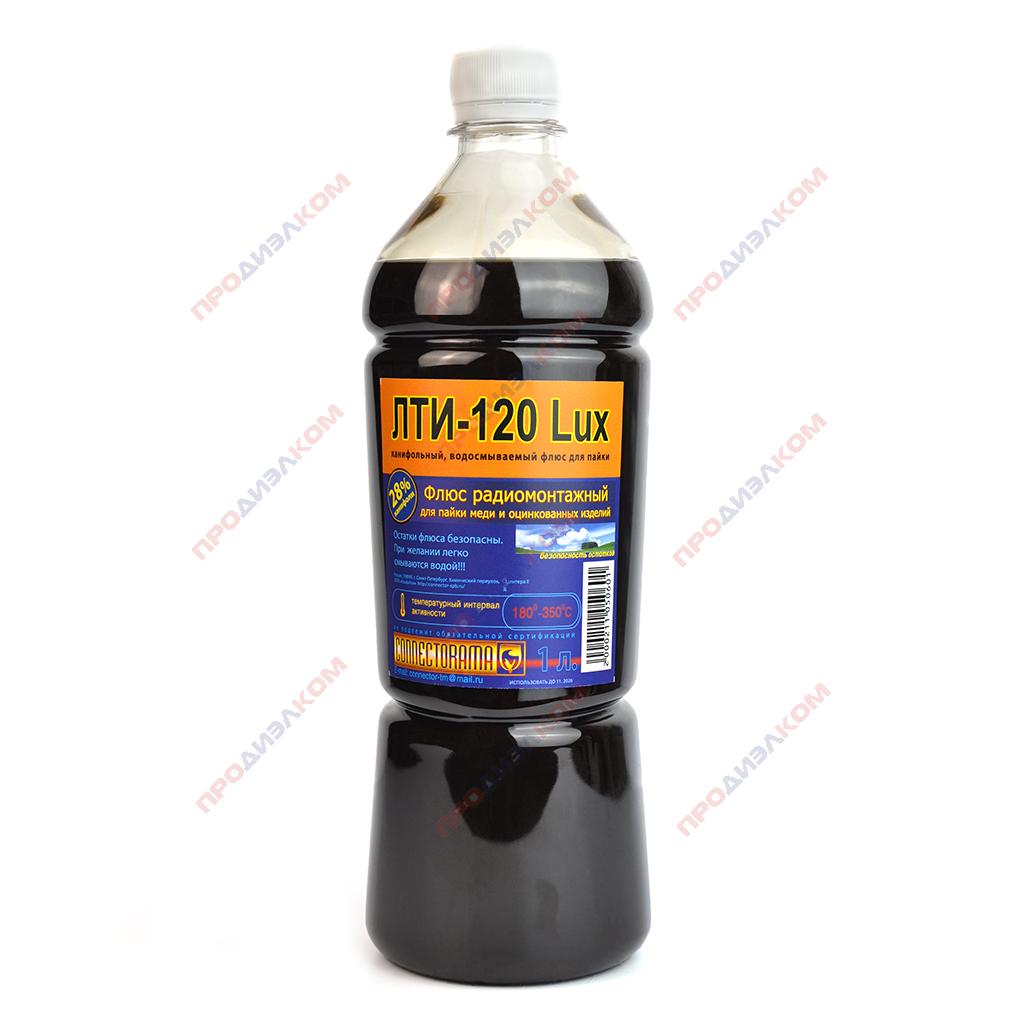 Флюс паяльный ЛТИ-120 Lux 1 л, Connector (водоотмыв,без запаха)