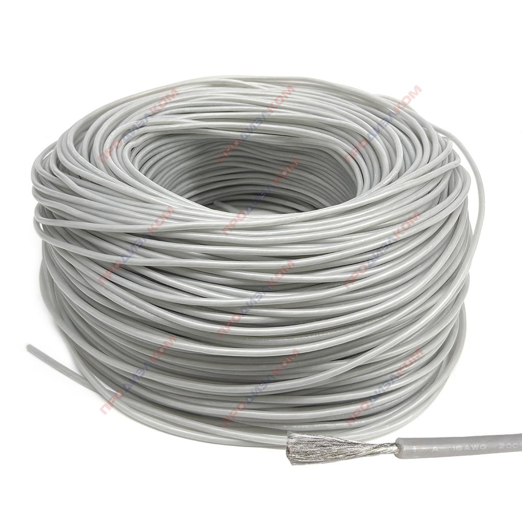 Провод гибкий силиконовый 16AWG (1,5 мм кв) полупрозрачный 200 м