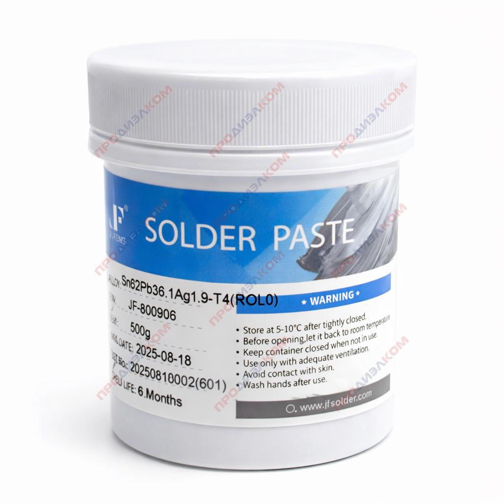 Паяльная паста низкоактивная JF-800901 Sn63Pb37 T4 ROL0 500 г 