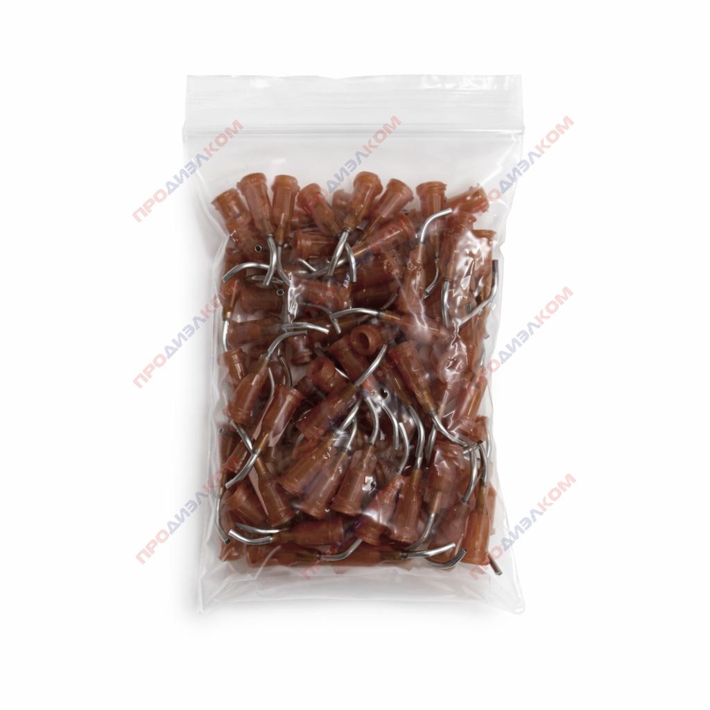 Иглы изогнутые 100 шт 14g (коричневый) 1,82/1,45 мм