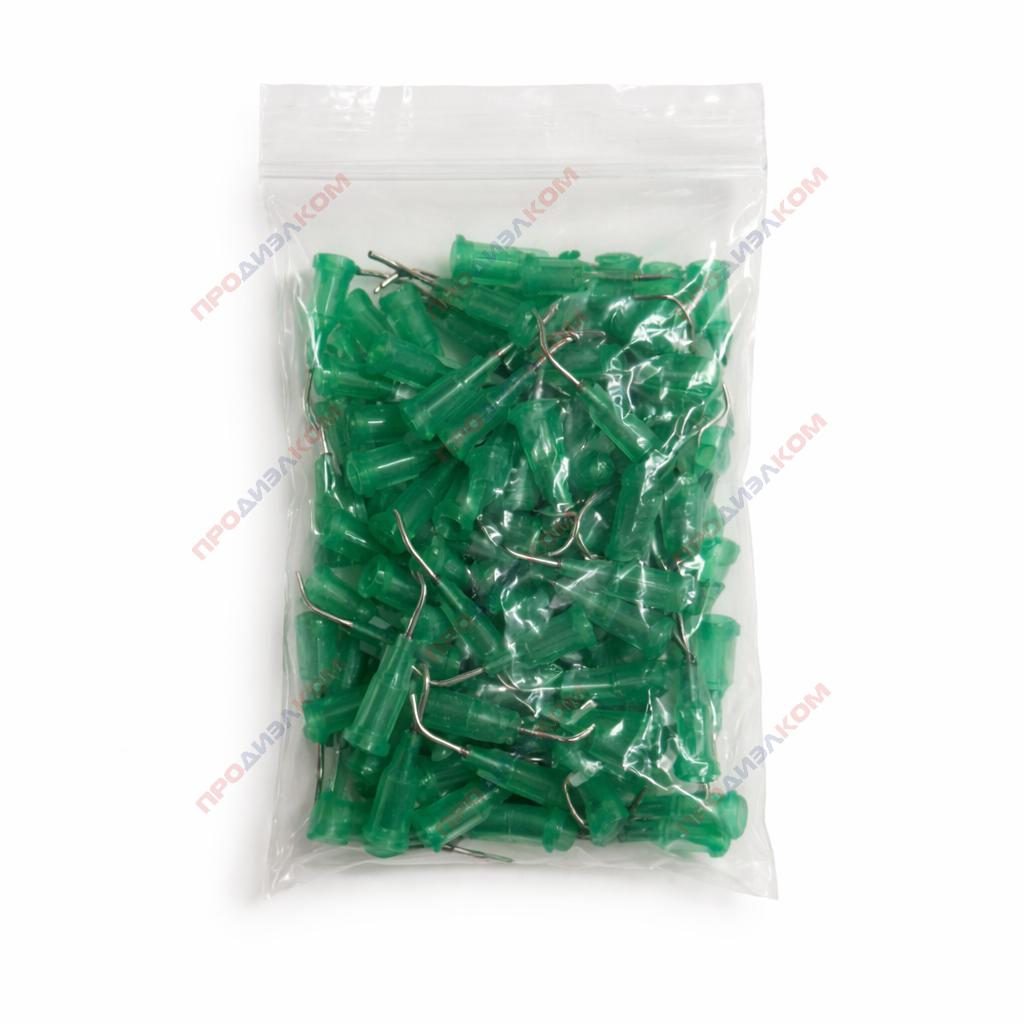 Иглы изогнутые 100 шт 18g (зеленый) 1,27/0,84 мм