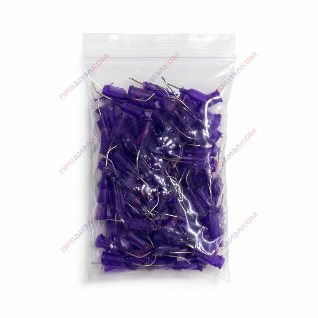 Иглы изогнутые 100 шт 21g (фиолетовый) 0,82/0,51 мм