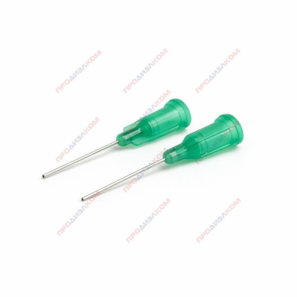 Иглы прямые удлиненные 100 шт 18g (зеленый) 1,27/0,84 мм
