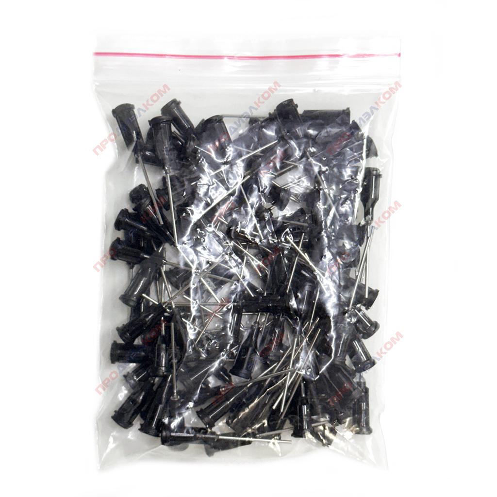 Иглы прямые удлиненные 100 шт 19g (черный)	1,05/0,7 мм