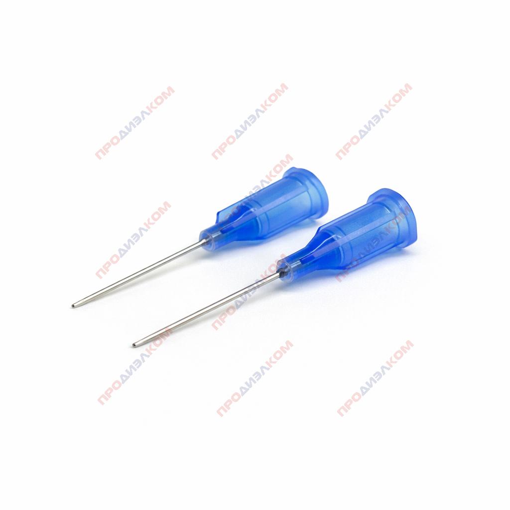 Иглы прямые удлиненные 100 шт 22g (синий) 0,71/0,41 мм