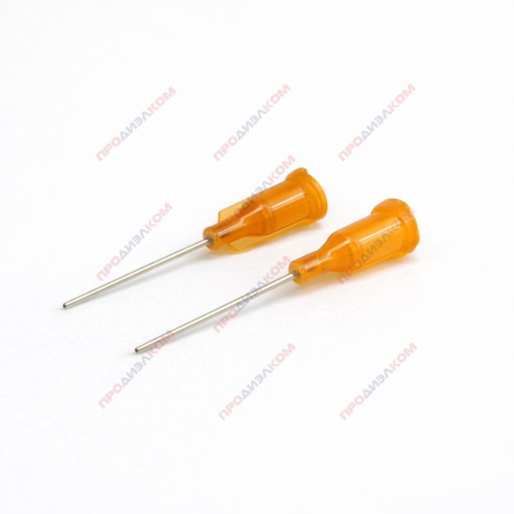 Иглы прямые удлиненные 100 шт 23g (оранжевый) 0,64/0,33 мм
