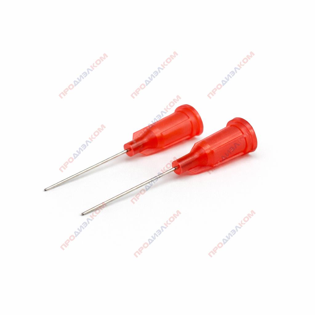 Иглы прямые удлиненные 100 шт 24g (красный) 0,55/0,31 мм