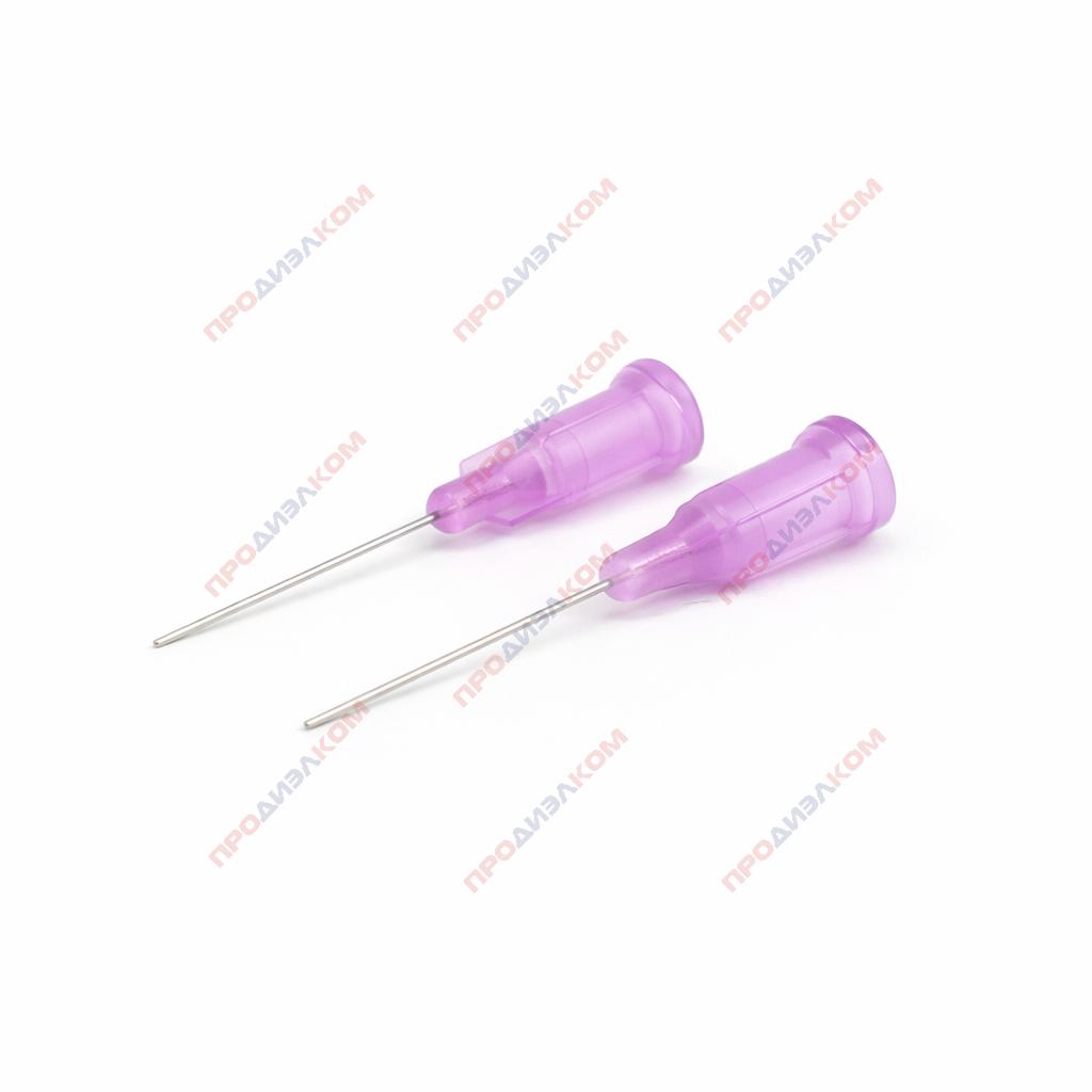 Иглы прямые удлиненные 100 шт 30g (сиреневый) 0,3/0,24 мм
