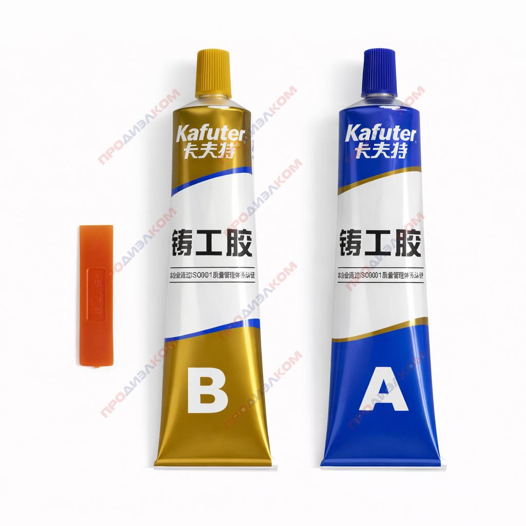 Клей для металлов и пр. Kafuter K9119 AB (двухкомпонентный) 100 г, средней густоты