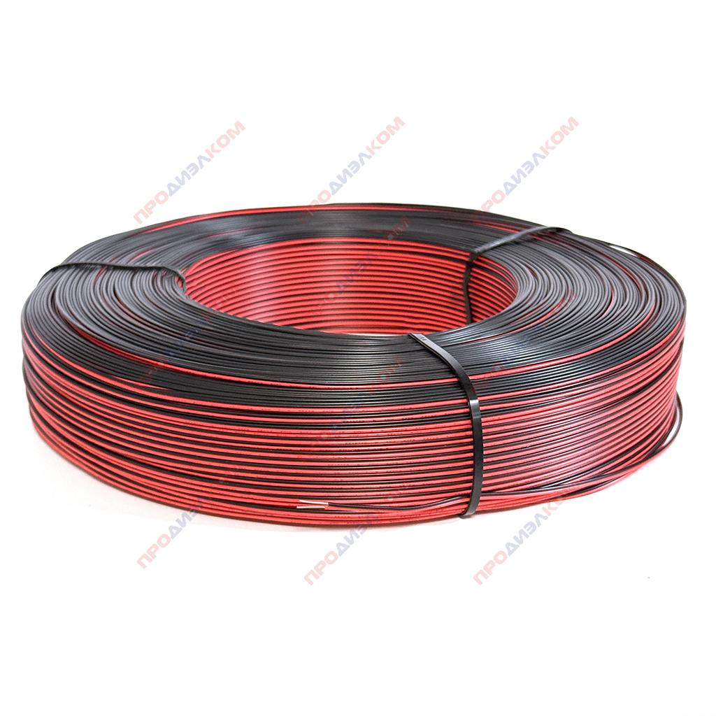 Провод двойной черно-красный UL2468 awg 24 610 м