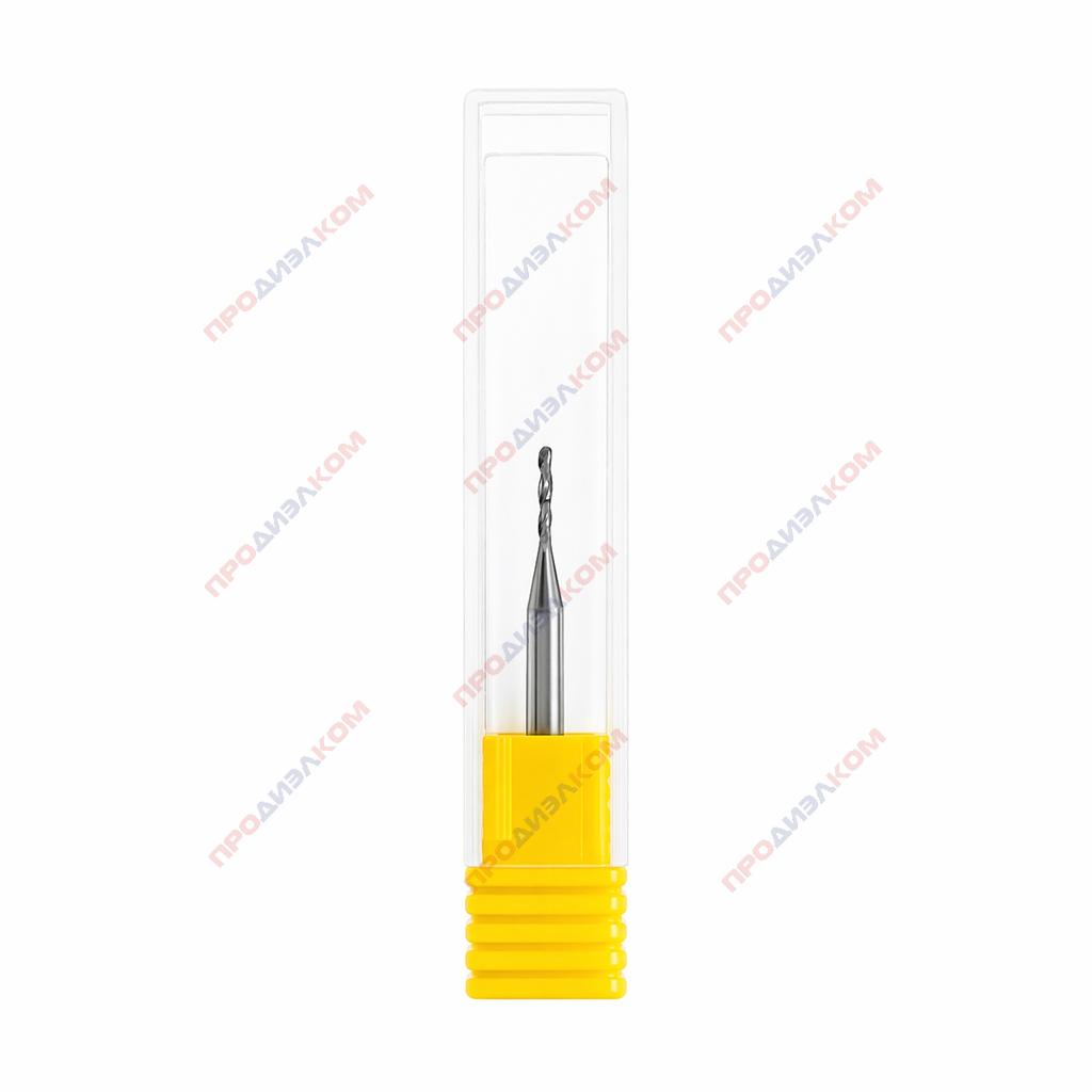 Фреза компрессионная однозаходная твердосплавная 3,175 х 1,2 х 6 мм