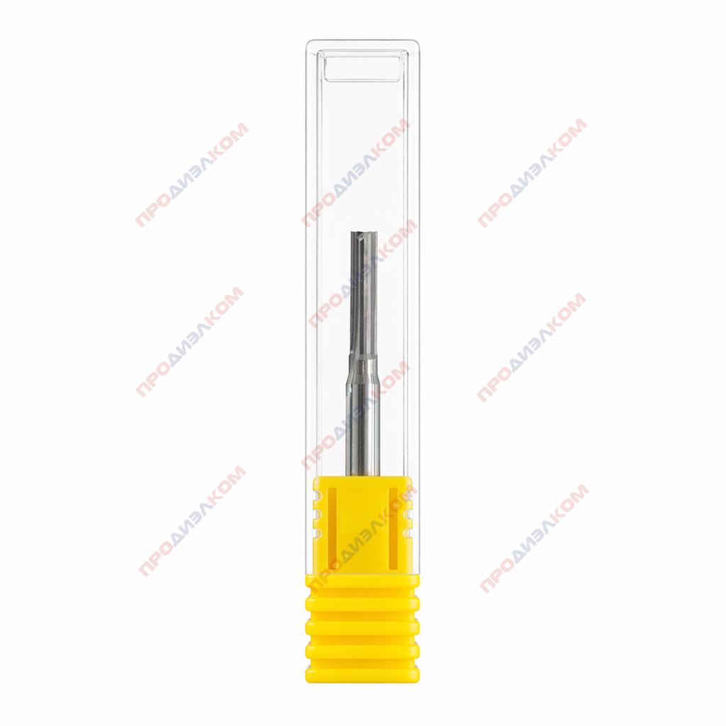 Фреза твердоспдавная прямая двухзаходная 3,175 х 2,5 х 12 мм