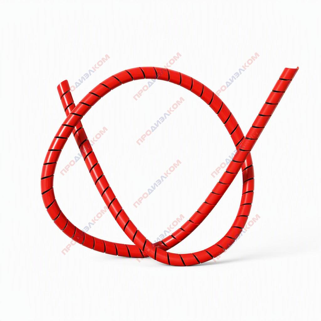 Спиральная трубка PTFE 2 х 4 мм красная 100 м